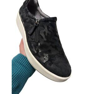 Clarks Black Camo Slip-On Sneakers